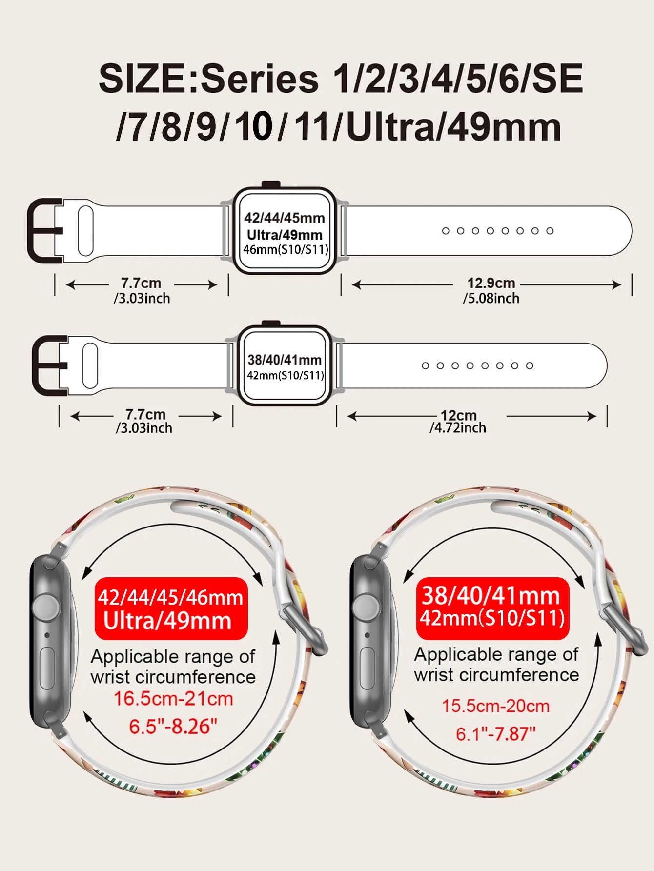 Christmas Small cake gingerbread man For Apple Watch Band 45 mm 44 40 41 38 42mm Bracelet iWatch Series 7 6 3 se 8 9 10 11 Ultra