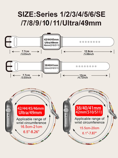 Christmas Small cake gingerbread man For Apple Watch Band 45 mm 44 40 41 38 42mm Bracelet iWatch Series 7 6 3 se 8 9 10 11 Ultra