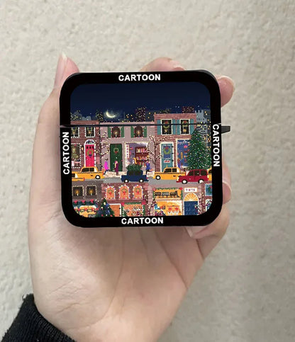 Cartoon Winter Snow Christmas Earphone Case For AirPods Pro2 Landscape Headphone Cover For  AirPods 1 2 3 4 2024 XMAX Gifts