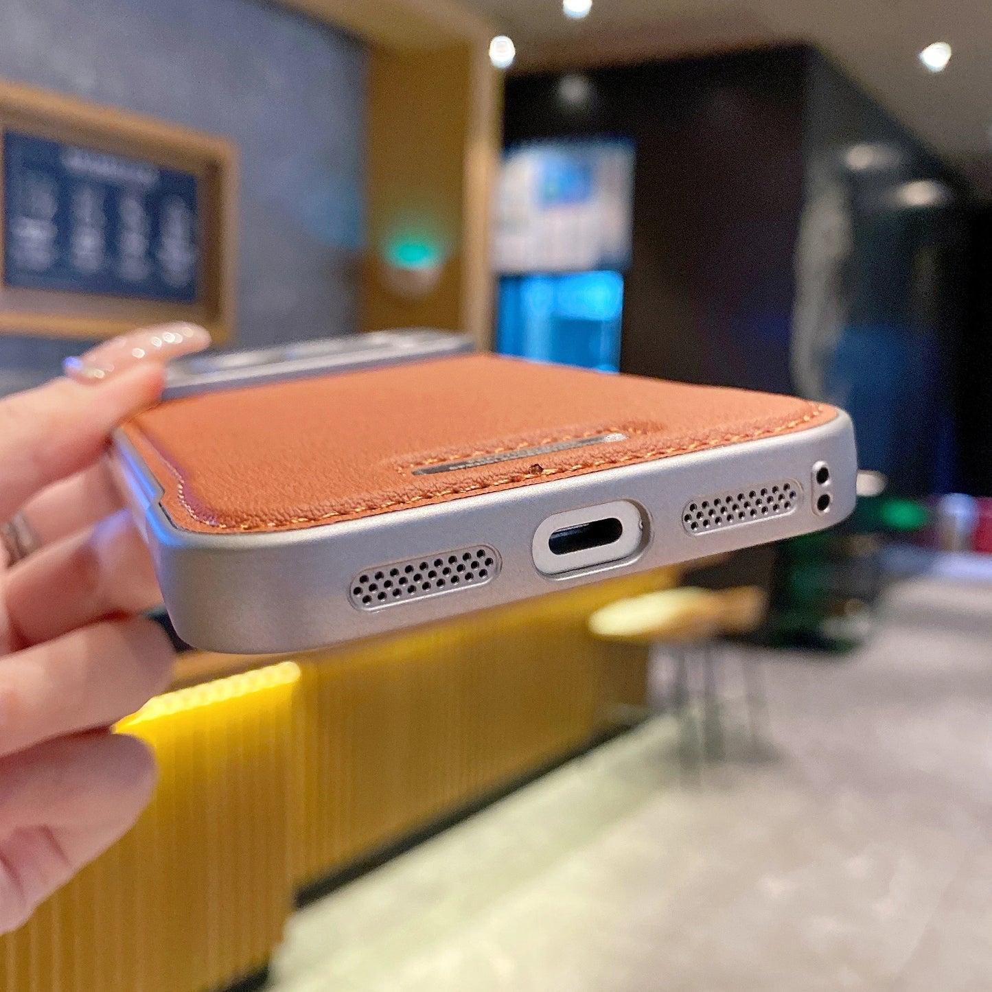 For Magsafe Leather Borderless Aroma Cooling Case For iPhone 17 16 15 14 13 12 11 Pro Max Plus 17 Air 16E Magnetic Back Cover