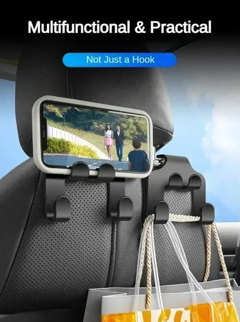 Car Seat Hook Multifunctional Phone Holder  Multifunctional Storage Hook for The Back of Car Interior Seats Hanger Storage