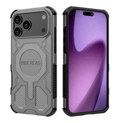 Military Armor Phone Case For iPhone 17 16 15 14 13 Pro Max 17Air 16E Magnetic Wireless Charging Anti-Drop Protective Cover