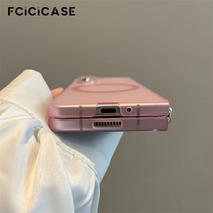 Frosted Ultra Thin Matte For Magsafe Magnetic Case For Samsung Galaxy Z Fold 7 6 5 4 3 Slim Frosted Clear Hard PC Cover
