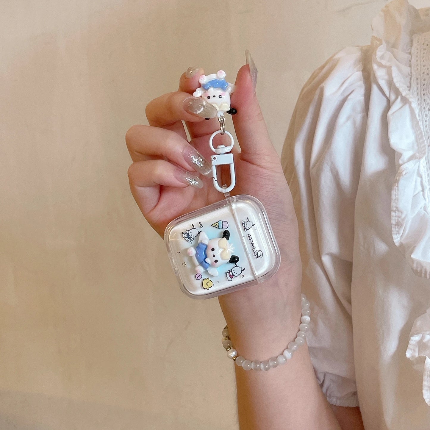 New style Holiday Gift Sanrio Cute Pochacco Cartoon Anime, Plastic drop-proof headphone case For Airpods 4, 1, 2, 3, Pro, Pro2
