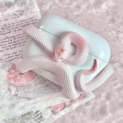 Snake Wireless Earphone Protective Shell Case 3D Winding Snake Resin Decoration Earphone Accessories for AirPods Pro/Pro 1/2/3/4