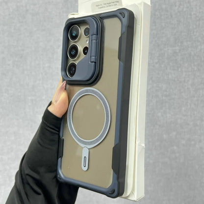 Shockproof Armor Military For Magsafe Case for Samsung Galaxy S25 S24 Ultra Plus S25Edge Wireless Charging Hard Defender Cover