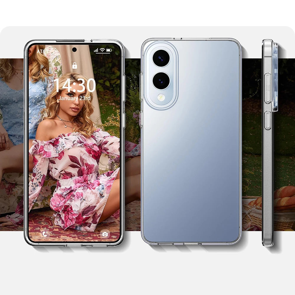 Ultra Thin Silicone Soft Case For Samsung Galaxy S25 Edge S24 S23 S21 S20 FE S22 Ultra Plus Clear Transparent Slim Cover Shell