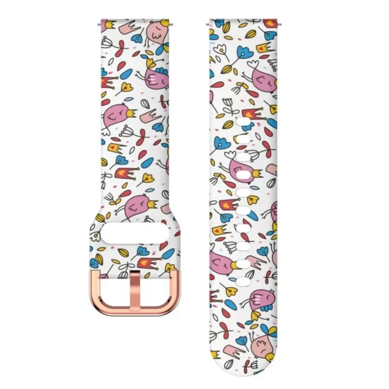 18mm 20MM 22mm band For Redmi Watch 5 lite/ Xiaomi Mi Watch 5 Active Wristband Printed Silicone Bracelet Sport strap Accessories