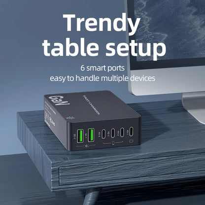 990W USB C GaN Charger 300W PD 3.3 PPS QC4.0 Multiport Fast Charging Station For Laptop iPhone 15 16 Samsung Macbook Pro Tablet