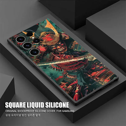 Samurai Hannya Mask Ghost Phone Case For Samsung Galaxy S24FE Cases S25 S23 S21 Ultra S20 S24 FE S22 Plus A25 A35 A54 A55 Cover