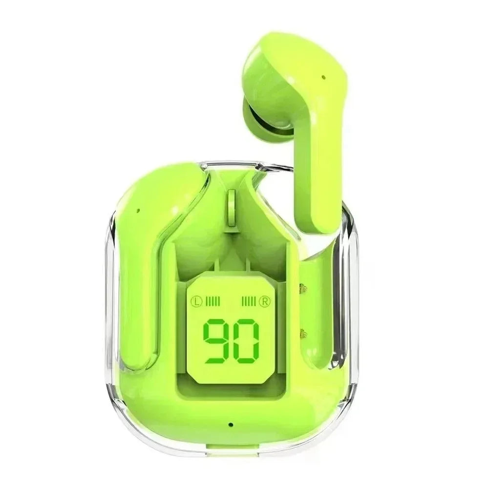 True Wireless Bluetooth Headset Transparent Design with LED Digital Display Stereo Sound TWS Earphones for Sports Working-Air 31