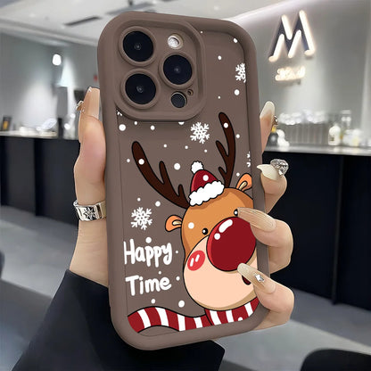 Santa Claus Elk Snowman Christmas Phone Case For Google Pixel 9 8 7 8A 7A Pro XL 4G 5G Soft Silicone TPU Back Cover
