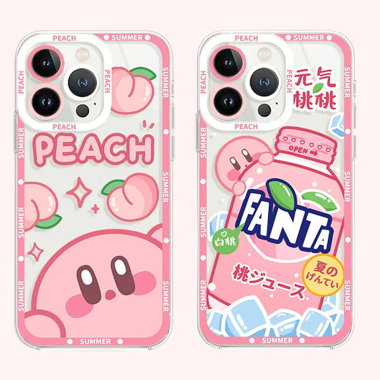 Stars K-Kirby Clear Phone Case For Samsung Galaxy S24 S23 S22 Ultra S21 S20 FE Note 20 10 Plus A15 A25 A35 A55 Silicone Cover