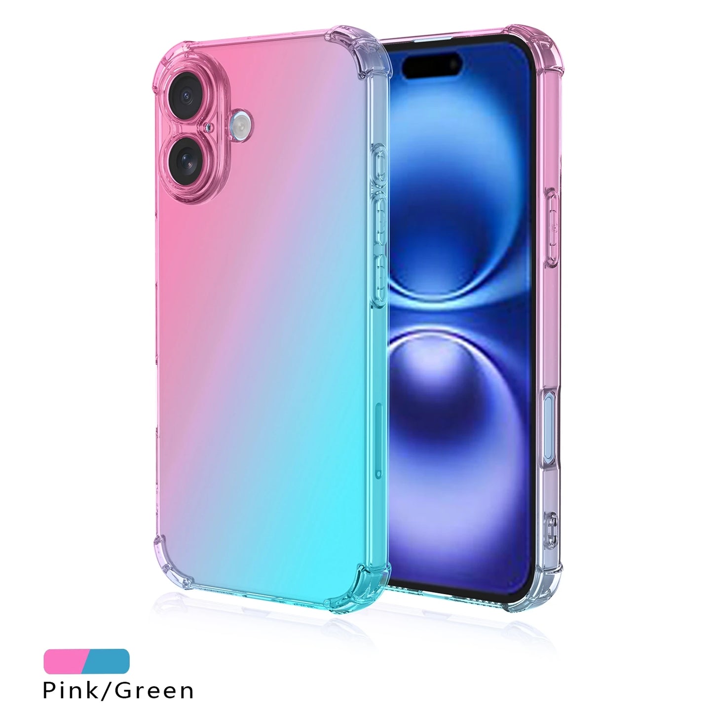 New Airbag Shockproof Gradient TPU Case for Apple iPhone 17 Pro Max iPhone 17 Air Protective Cover Back Shell Coque Fundas