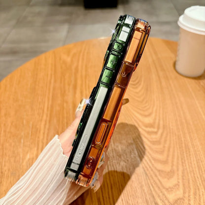 Luxury Diamonds Mirror Bracket Magsafe Case For iPhone Air 17 Pro 16 15 14 13 12 11 Pro Max Plus Gradient Glitter Magnetic Cover