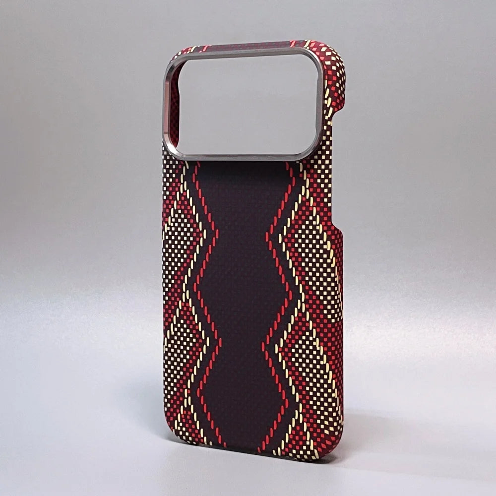 Luxury Carbon Fiber Slim Case For iPhone 17 13 14 15 16 Pro Max Shockproof Alloy Lens Camera Protective Ultra Thin Hard PC Cover
