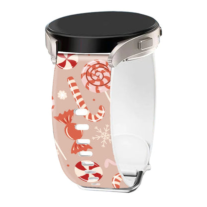 20 22mm Christmas Strap for Samsung Galaxy Watch FE 7 6 5 4 40mm 44mm/5 Pro/Watch 6 4 Classic Holiday Silicone Band for Active 2