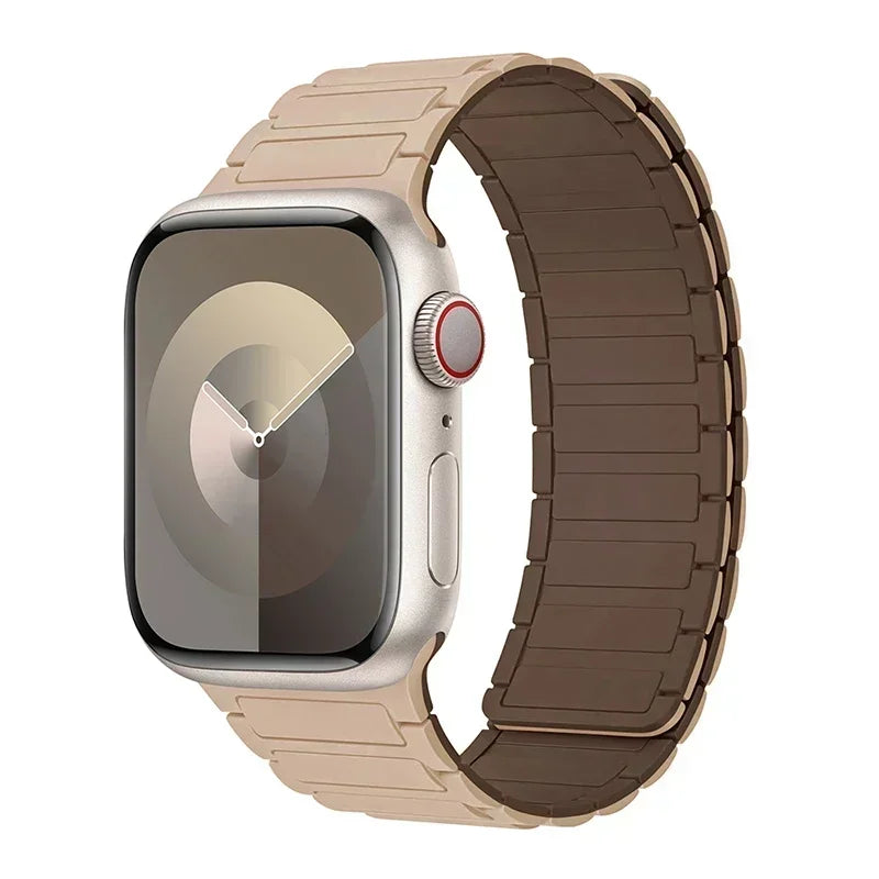 Magnetic Loop strap for Apple watch S10 46mm 42mm 40mm 41mm 45mm 44mm 49mm Silicone Strap for lWatch Series Ultra 2 9 8 7 6 5 4