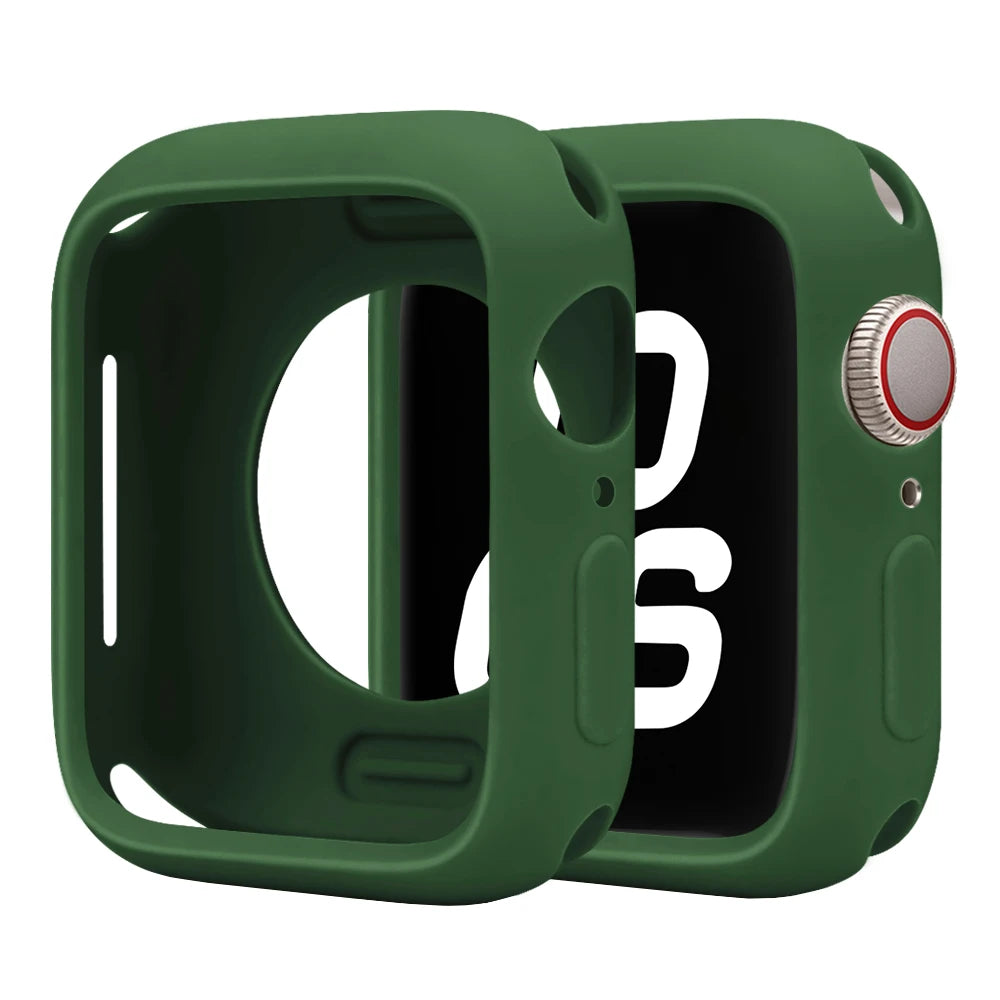 Soft Silicone Case For Apple Watch 46mm 44mm 45mm 40mm 41 49mm 38 42 mm Protection Shell Cover iWatch Series Ultra 10 9 8 7 SE 6