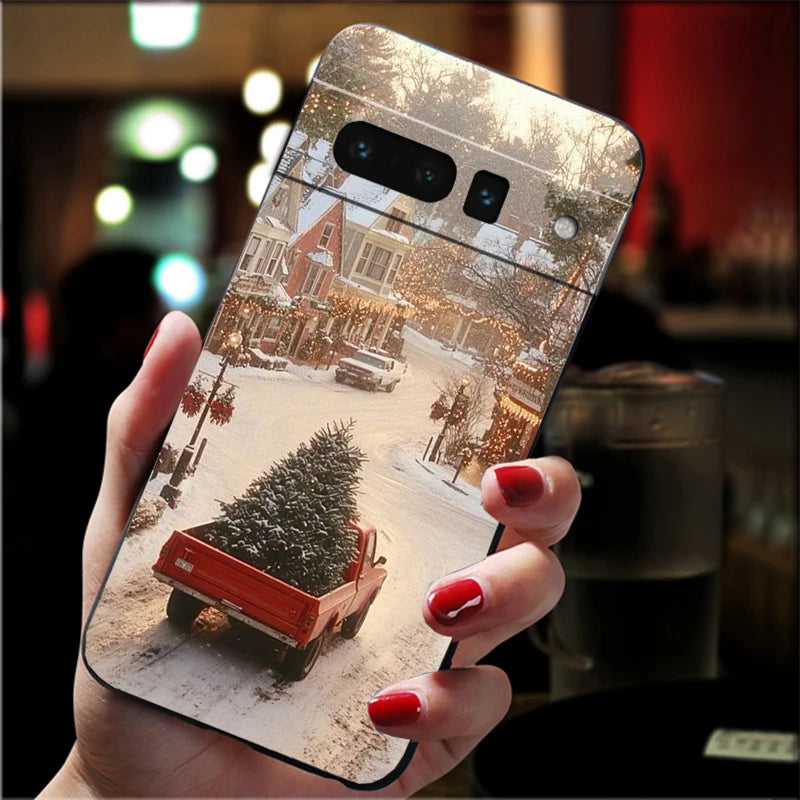 Phone Case For Google Pixel 10 9 Pro XL 9A 8 7 6 Pro Pixel 8A 7A 6A Pixel 8 7 6 5 Winter Christmas Case