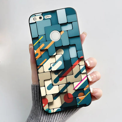 Case For Google Pixel 1 Soft Silicone Black Case For Google Pixel 1XL Elegant Style New Design Pattern Koi Dragon King Casing