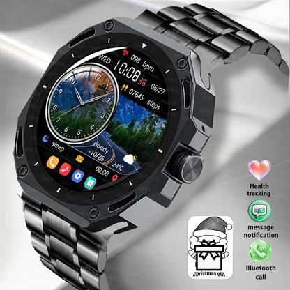 Men Business Smart Watch Watch 1.53 HD Always On Display Bluetooth Call Custom Photo 3D UI Women Christmas Gift Watches Outdoors