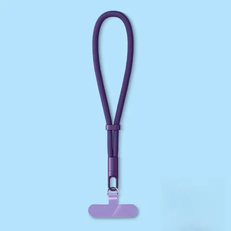 Universal Adjustable Mobile Phone Lanyard Short Wrist Strap with Self-locking Anti-drop Design Durable Polyester Phone Strap