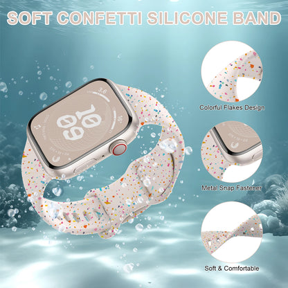Soft Sport Silicone Loop Band for Apple Watch Series 3 to Ultra – Compatible with 38mm to 49mm Sizes, Adjustable Comfortable Bracelet Strap for iWatch Series 9, 8, 7, 6, 5, SE, Ultra 2