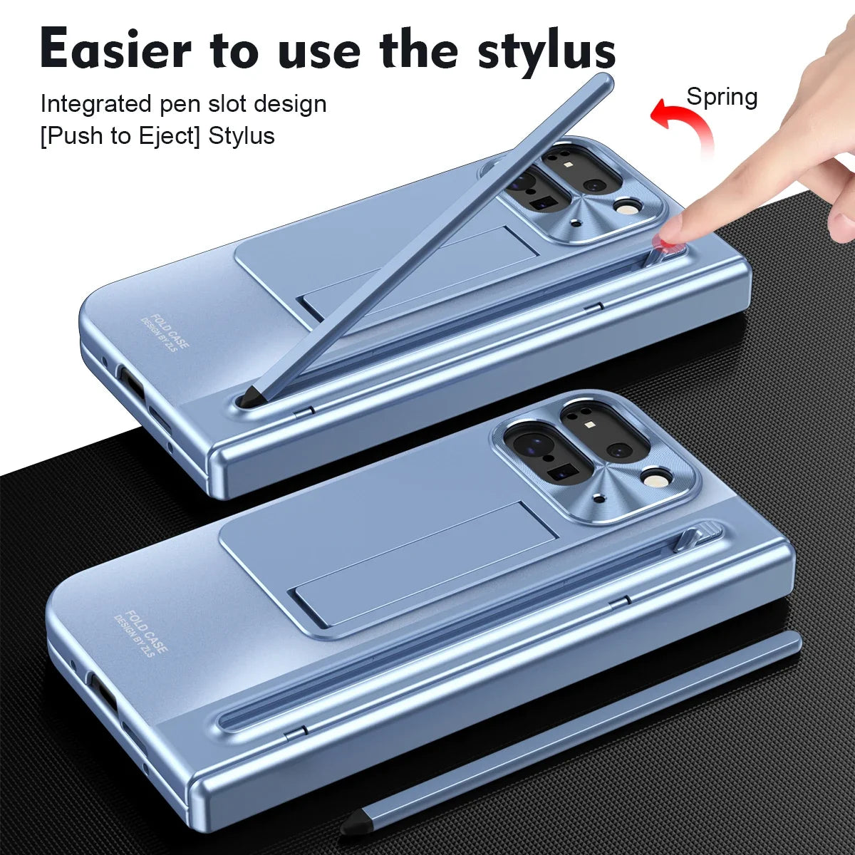 360 Full Protection Hinge Case For Google Pixel 10 9 Pro Fold 2 Touch Pen Folding Cover For Samsung Galaxy Z Fold 7 6 5 4 3