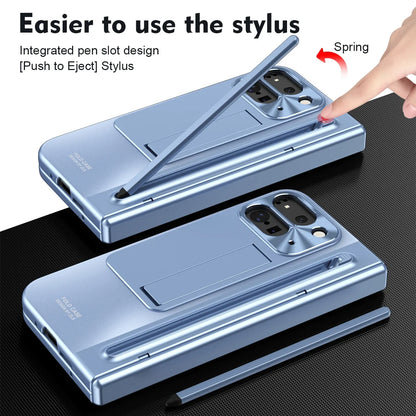 360 Full Protection Hinge Case For Google Pixel 10 9 Pro Fold 2 Touch Pen Folding Cover For Samsung Galaxy Z Fold 7 6 5 4 3