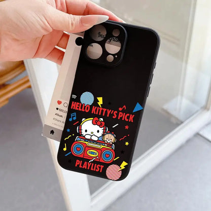 Hellokitty Mobile Phone Cases Iphone 16 Iphone 16/15/14/13/12/11/x/xs/xs Max Woman Black Phone Case Sanrio Sanrio Kt Gift