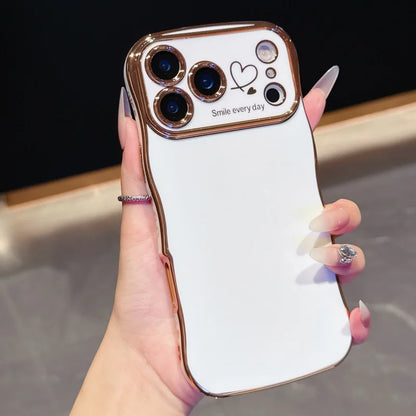 Side Love Electroplating Case For iPhone 17 Pro Max 17 Air 16 15 14 Plus 13 12 11 Pro Max 17Pro Max Cover Lens Shockproof Bumper