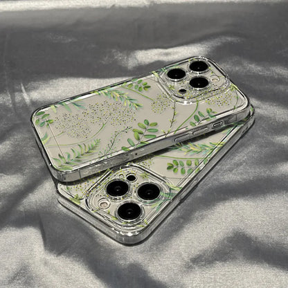 Abstract Plants Flower Phone Case For iPhone 16 Pro Case iPhone 13 15 14 11 12 17 Pro Max 7 8 Plus XR 16e XS SE Clear Soft Cover
