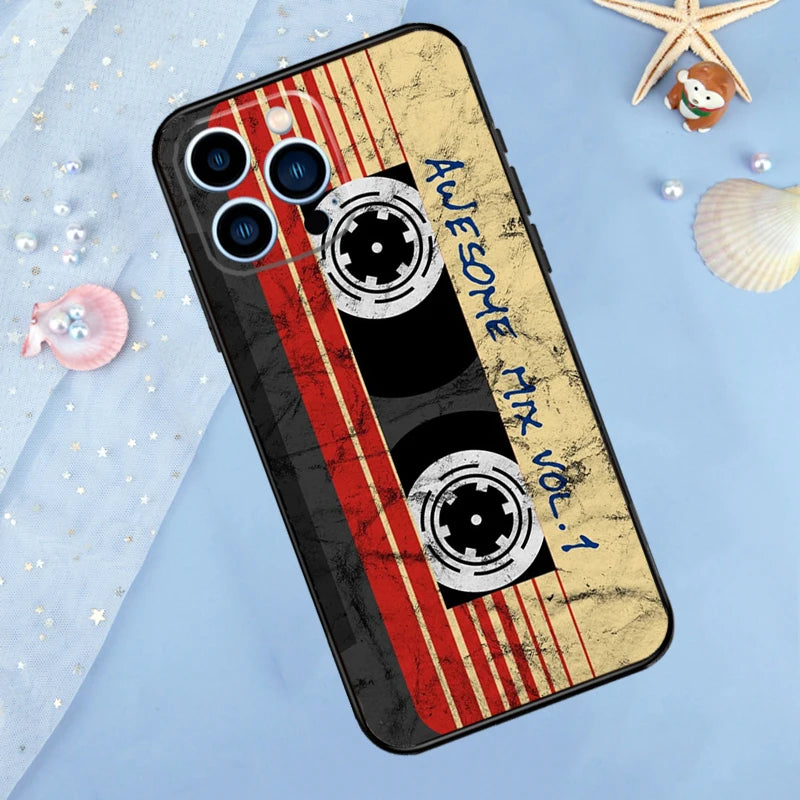 Vintage Cassette tape retro style Phone Case For iPhone 14 13 12 11 15 16 Pro Max 7 8 Plus XR X XS Max 12 13 Mini Cover Case