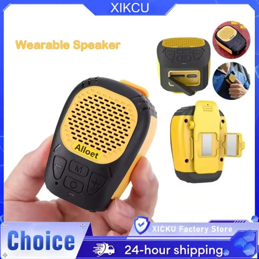 XICKU Wearable Bluetooth Speaker Magnetic Clip-On Wireless Waterproof Portable Sound Strap for Hands-Free Music Calls‌