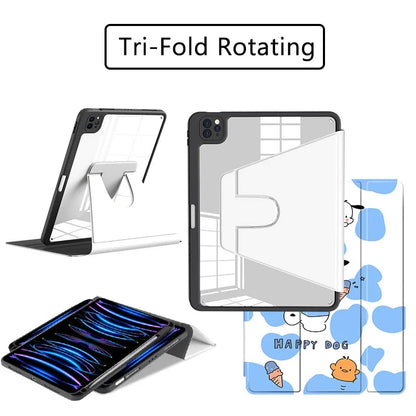 For Ipad 10th Generations Cartoon Pochacco Case 9th 8th 7th 10.2in Kawaii Silicone Soft Case Pro 11in Air4 5 Mini6 Tablet Case