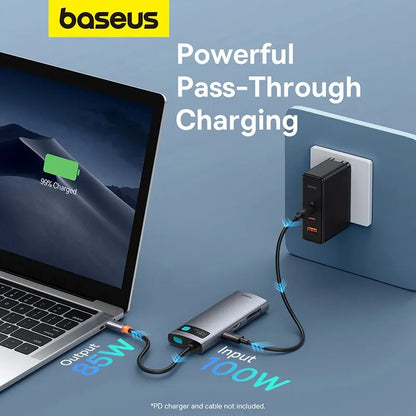 Baseus 7-in-1 Gen 2 USB C HUB 4K@60Hz HDMI 3* USB 3.0 PD 100W Type C Port SD/TF Card Reader for Macbook iPad M2 M1 Steam Deck