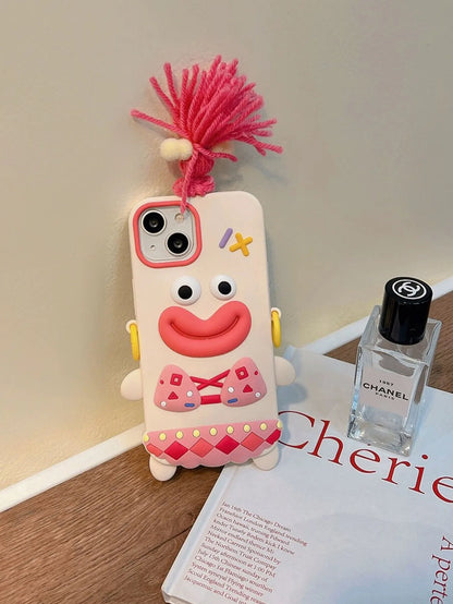3D Sausage Mouth Girl Suitable For iPhone 14 Phone Case 15 Pro Max 12 11 Anti drop Silicone 13 Full Cover