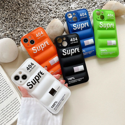 Fashion Down Jacket Puffer Case for iPhone 17 Pro Max 16 15 14 Plus 13 12 11 XR Original Lovely Silicone i Phone Cover Etui