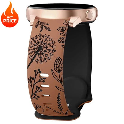 New Silicone Strap For Samsung Galaxy Watch 4/5/6/7 40mm 44mm 5 Pro 45mm Two-Tone Dandelion Band for Galaxy Watch 6/4 classic