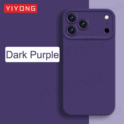 For iPhone17 Pro Max YIYONG Square Liquid Silicone Soft Cover For iPhone 17 16 15 14 12 13 iPhone17 Air iPhone15 Plus Phone Case