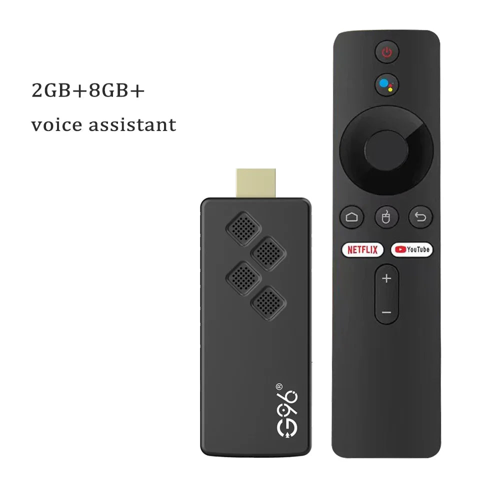 G96 Smart Tv stick Android13.0 Q2 Allwinner H313 BT5.0 Google Voice 4k Dual Wifi Youtube Multi Language Streaming Media Player