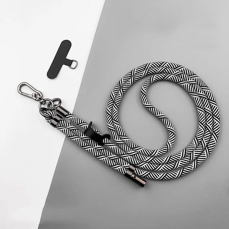 150CM Length Phone Lanyard Adjustable Detachable Neck Cord Outdoor Universal Crossbody Strap Card Clip for Mobile Phone Case