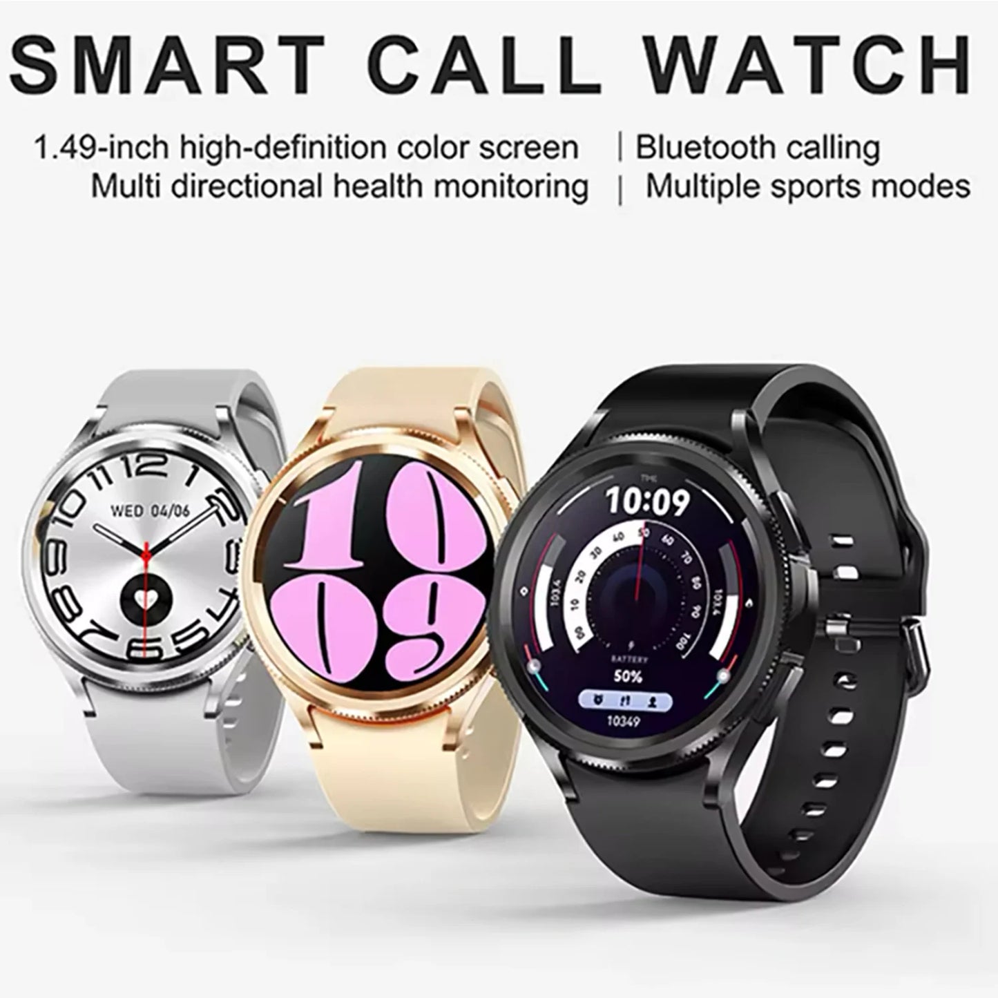 For android And iOS Watch 6 Classic Smart Watch Women Men Sports Fitness Health Waterproof Bluetooth Call Smartwatch 2025 New