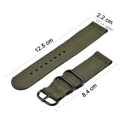 18mm 20mm 22mm 24mm Nylon strap For Samsung Galaxy watch 3 4 5 pro 6 7 46mm 42mm Active2 Amazfit Bip S3 frontier Sports band