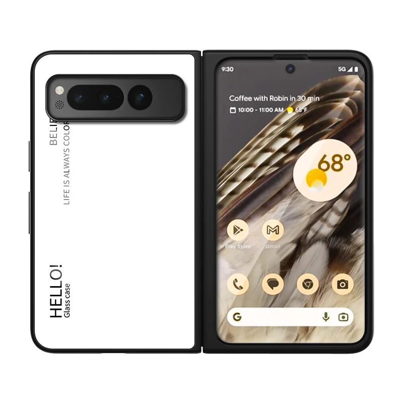 Google Pixel Fold gradient pattern glass phone case