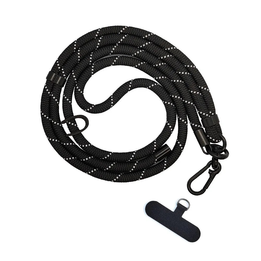 8MMx120CM Bold Long Mobile Phone Lanyard Universal Crossbody Hanging Shoulder Strap Detachable Neck Cord Anti-Lost Lanyard