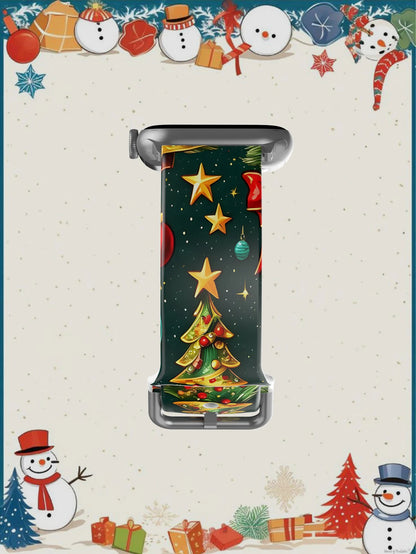 Christmas Tree Strap For Apple Watch Band 45mm 44mm 40mm 41 42-38mm Soft Bracelet iwatch Series 8 7 se 3-6 9 10 11 Ultra 2 49mm