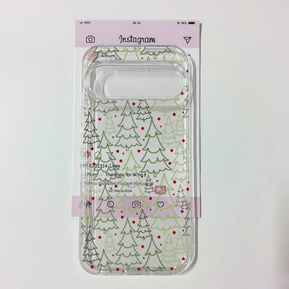 Cute Christmas Snowflake Santa Phone Case For Google Pixel 9 Pro 10 8 Pro 10 Pro XL 5G 6 7 8 8A Lovely Clear Soft TPU Cover Capa
