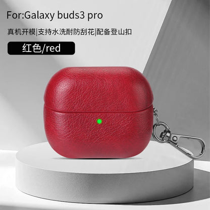 Luxury Oil Skin+PC Case For Samsung Galaxy Buds3 Earphone Shockproof Cover For Buds 3 Pro Protective Sleeve With keychain
